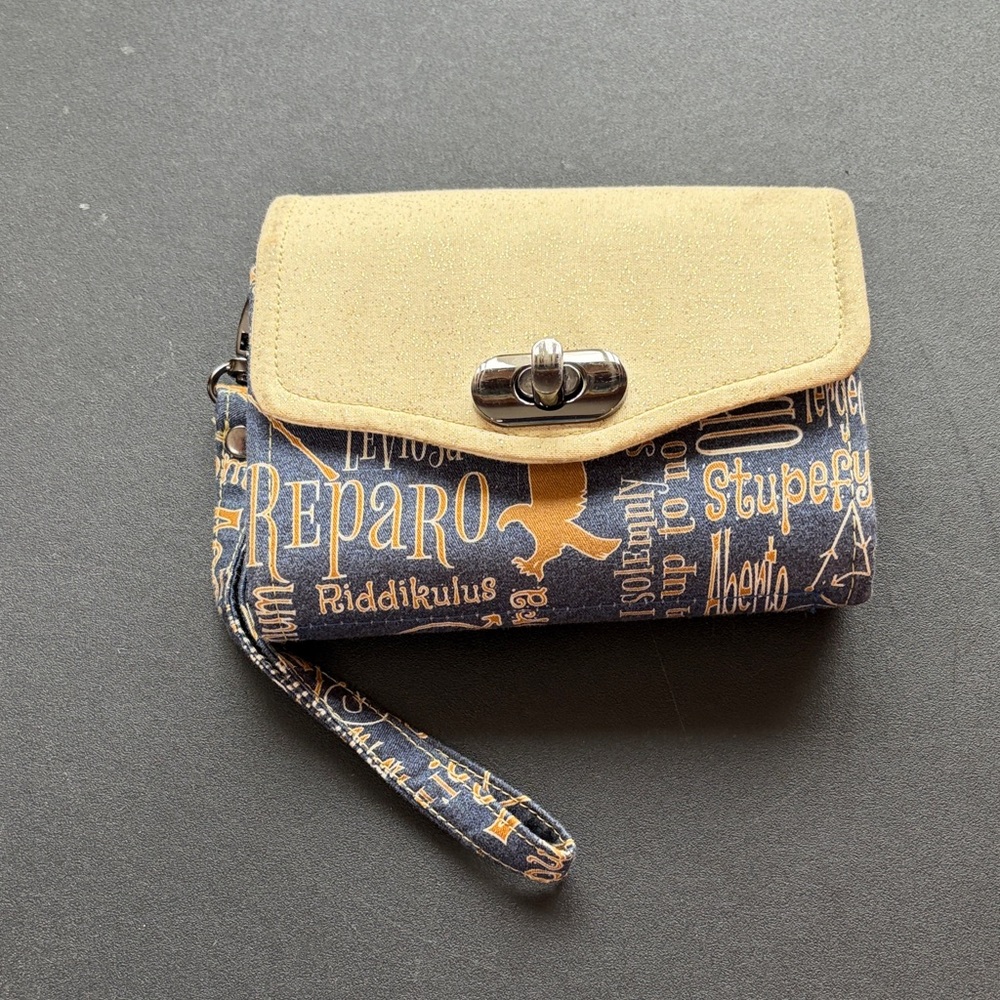 Harry Potter themed  Stylish Tan and Blue Women's Clutch